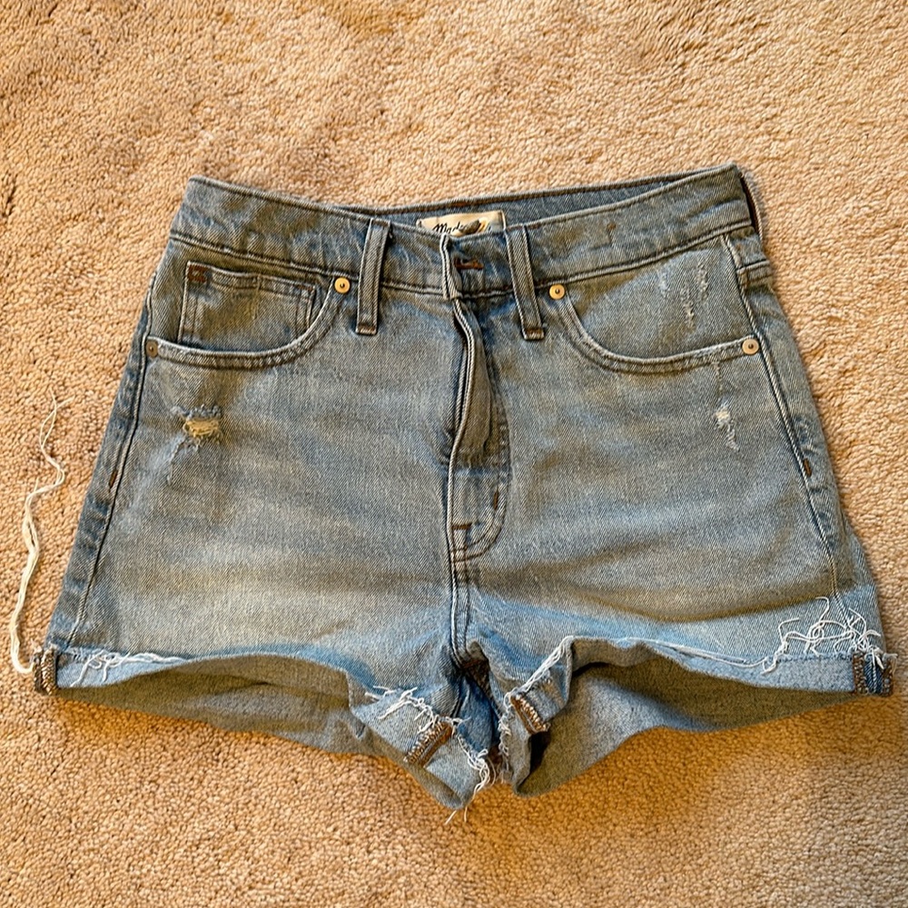 Madewell high rise denim shorts